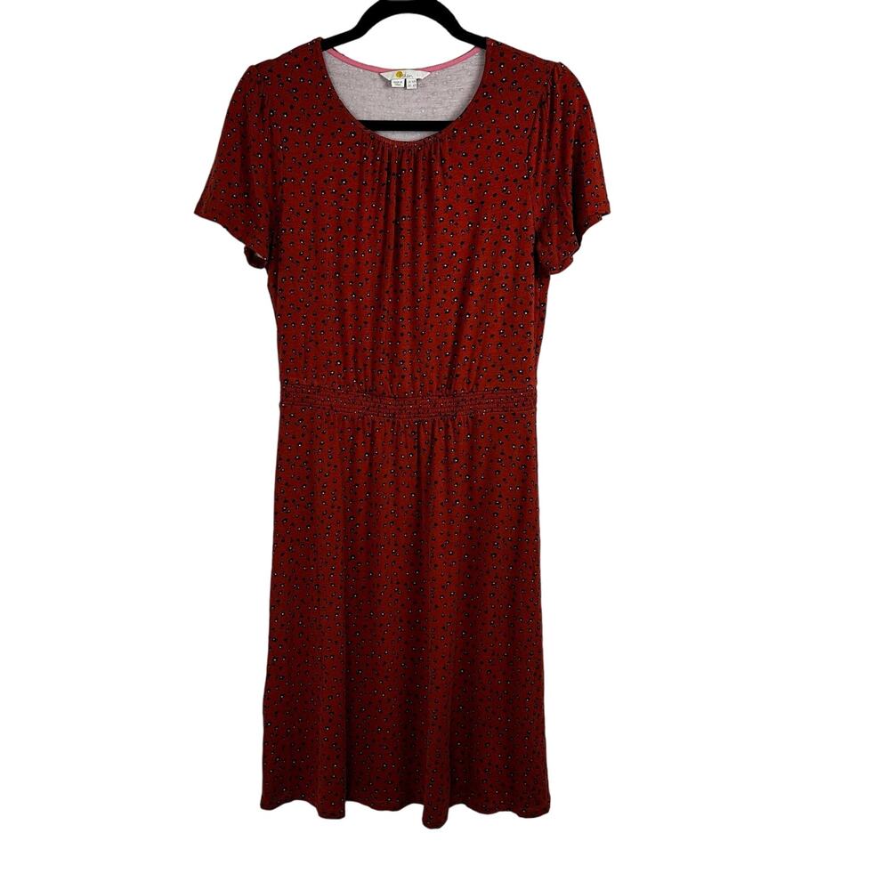 Boden Evangeline Dress Smocked Waist Micro Floral Dress US Size 6